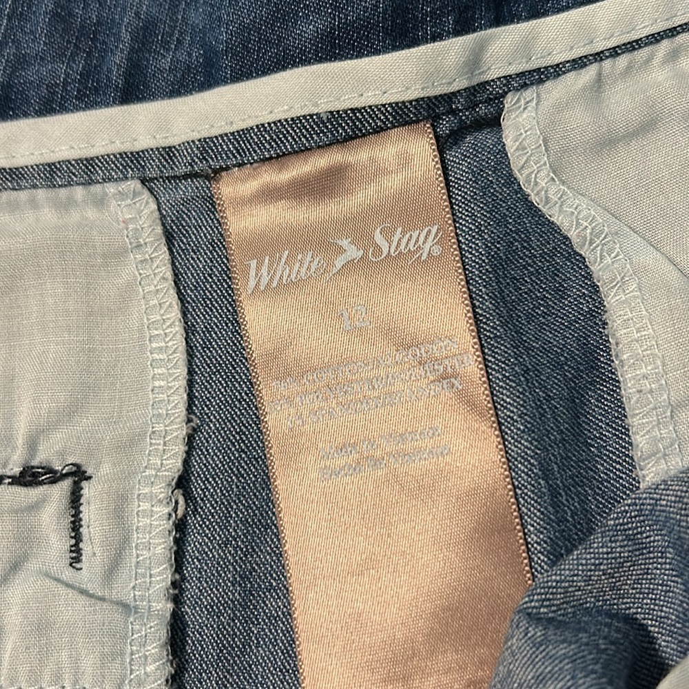 White Stag Dark Blue Denim Jean Shorts - Picture 2 of 9